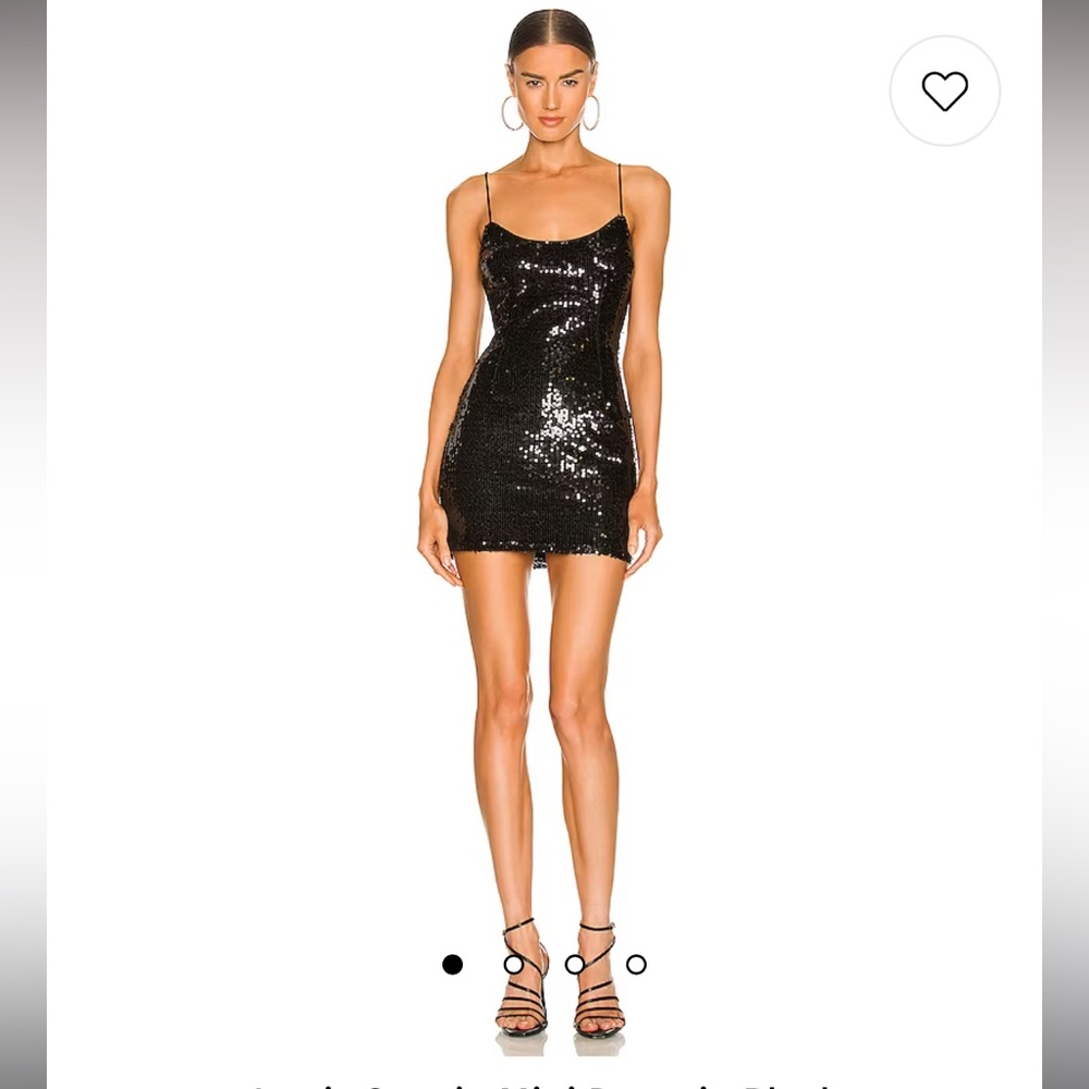 superdown Black Sequin Mini Dress